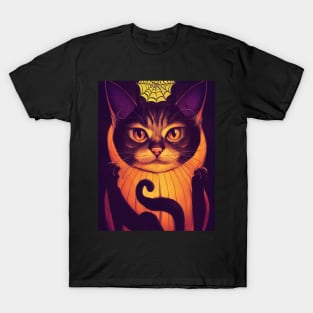 cat halloween darkness T-Shirt